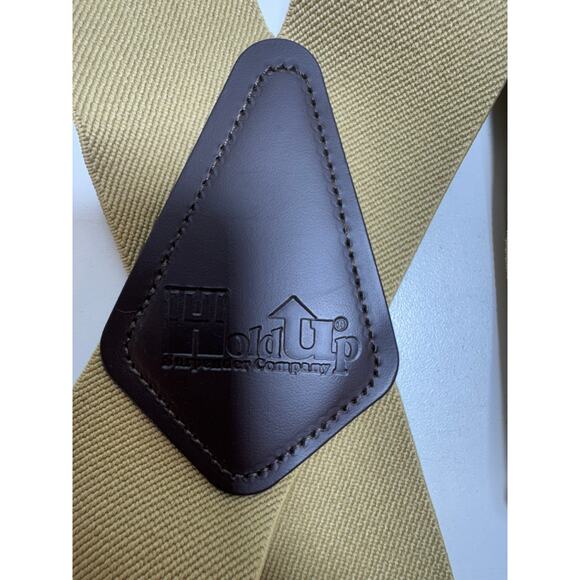 Hold Up Suspenders Men’s Tan Beige Silver Adjustable String Clips 1.5”X2” USA - Picture 4 of 5